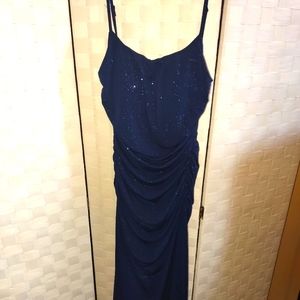 Windsor Formal Sequined Navy Blue dress Size L